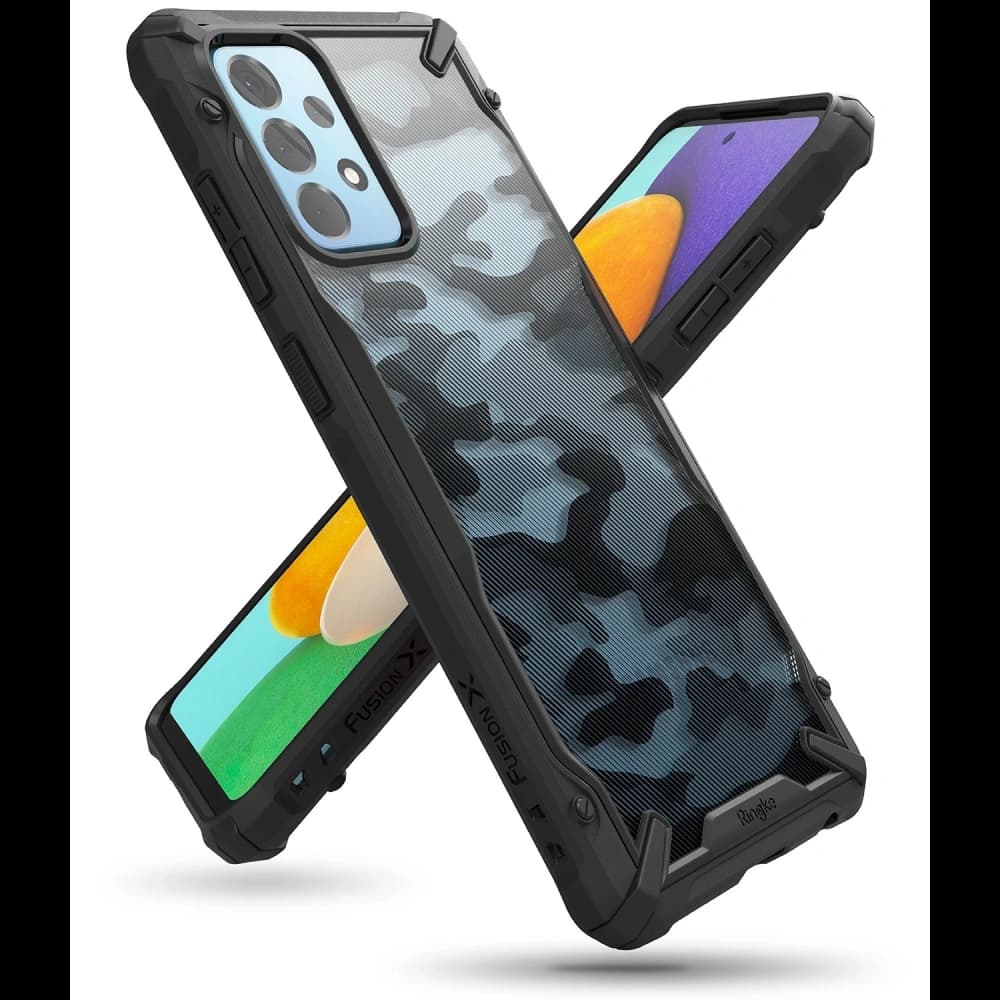 Etui Ringke Fusion-X Design Samsung Galaxy A52/A52s Camo (Moro) Fekete