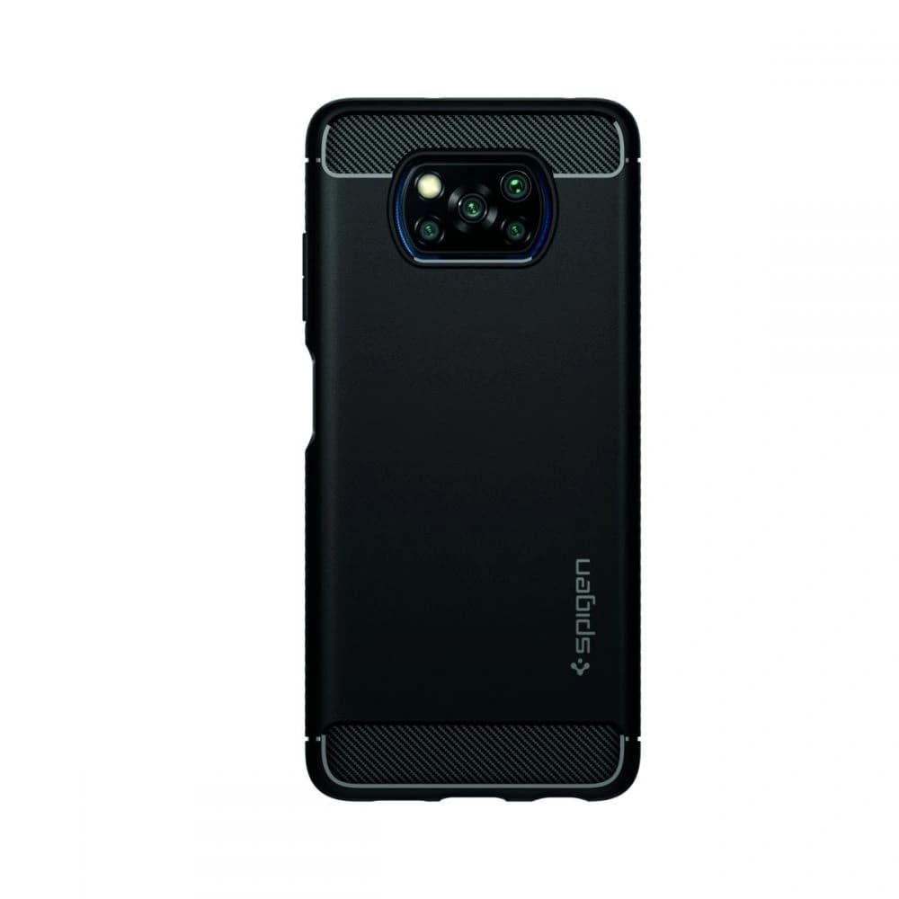 Spigen Tasche Rugged Armor Pocophone X3/Pro/NFC Mattschwarz - 2
