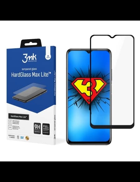 3MK Gehärtetes Glas HardGlass Max Lite Pocophone M3 schwarz