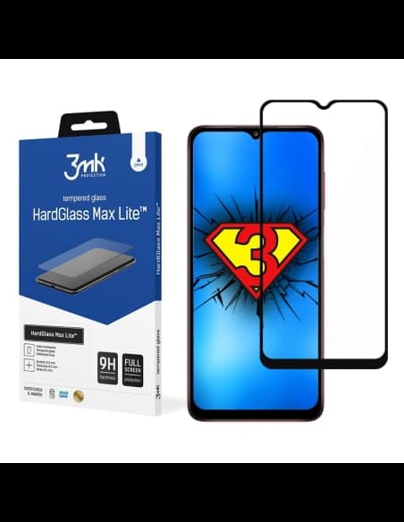 Tvrzené sklo 3MK HardGlass Max Lite Samsung Galaxy A02s černé