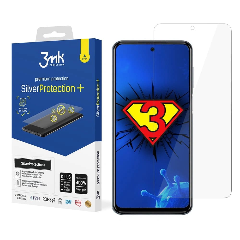 3MK Antimikrobielle Schutzfolie Silver Protect+ Redmi Note 10 Pro