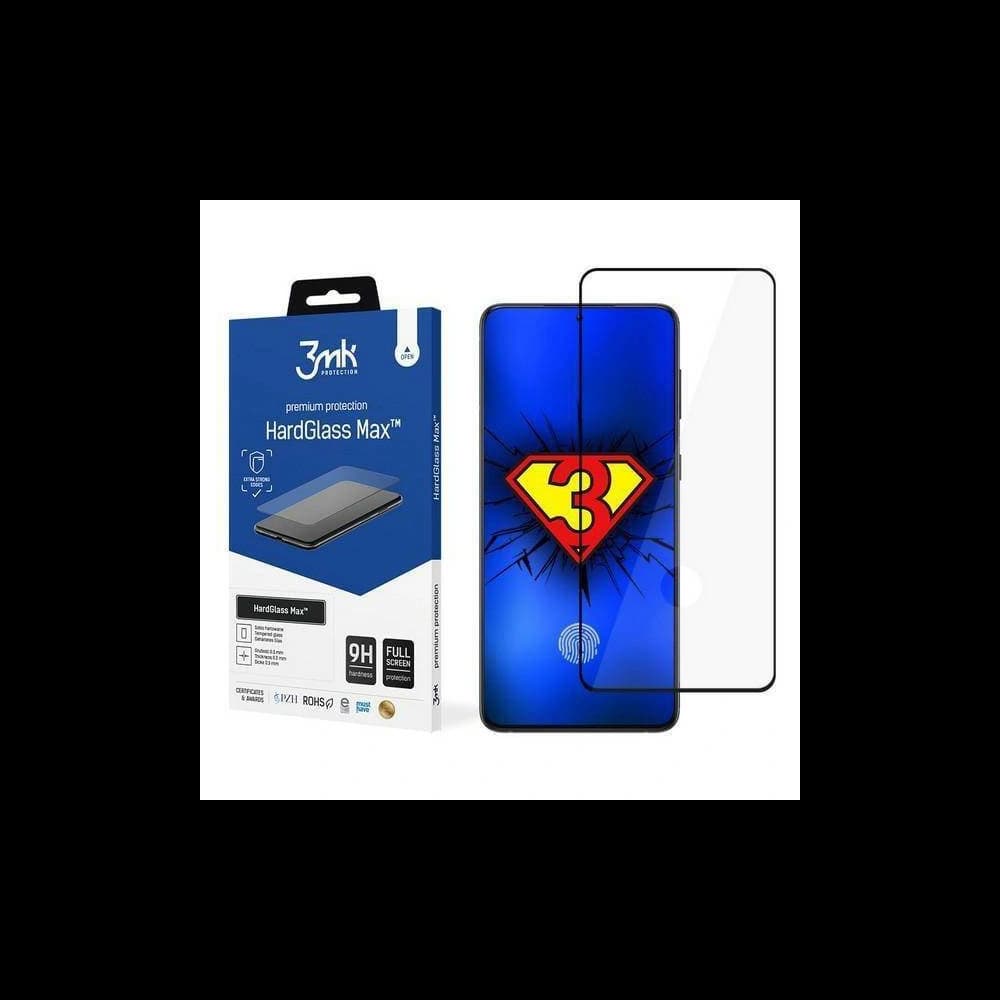 3MK Samsung Gehärtetes Glas HardGlass Max Galaxy S21+ Plus schwarz