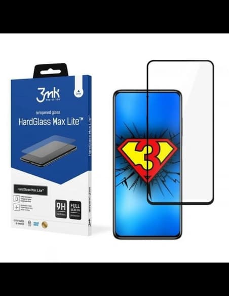 3MK Gehärtetes Glas HardGlass Max Lite Pocophone X3/Pro/NFC schwarz