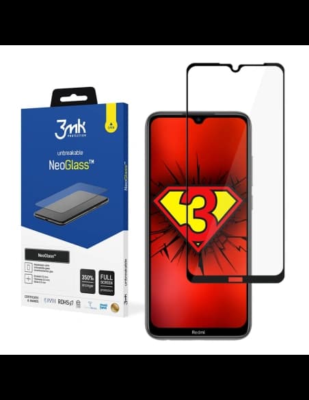 3MK Schutzglas NeoGlass Redmi Note 8T Full Cover schwarz