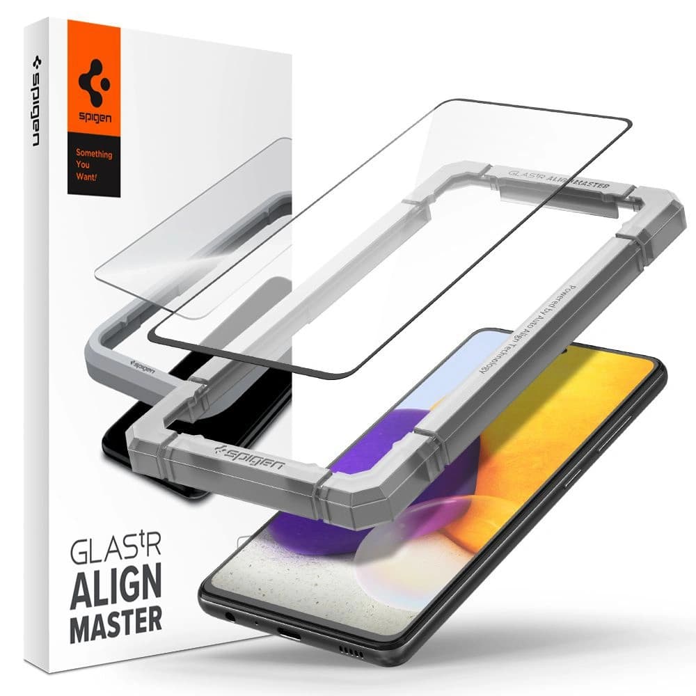 Spigen Samsung Gehärtetes Glas GLAS.tR AlignMaster Galaxy A52/A52s Schwarz