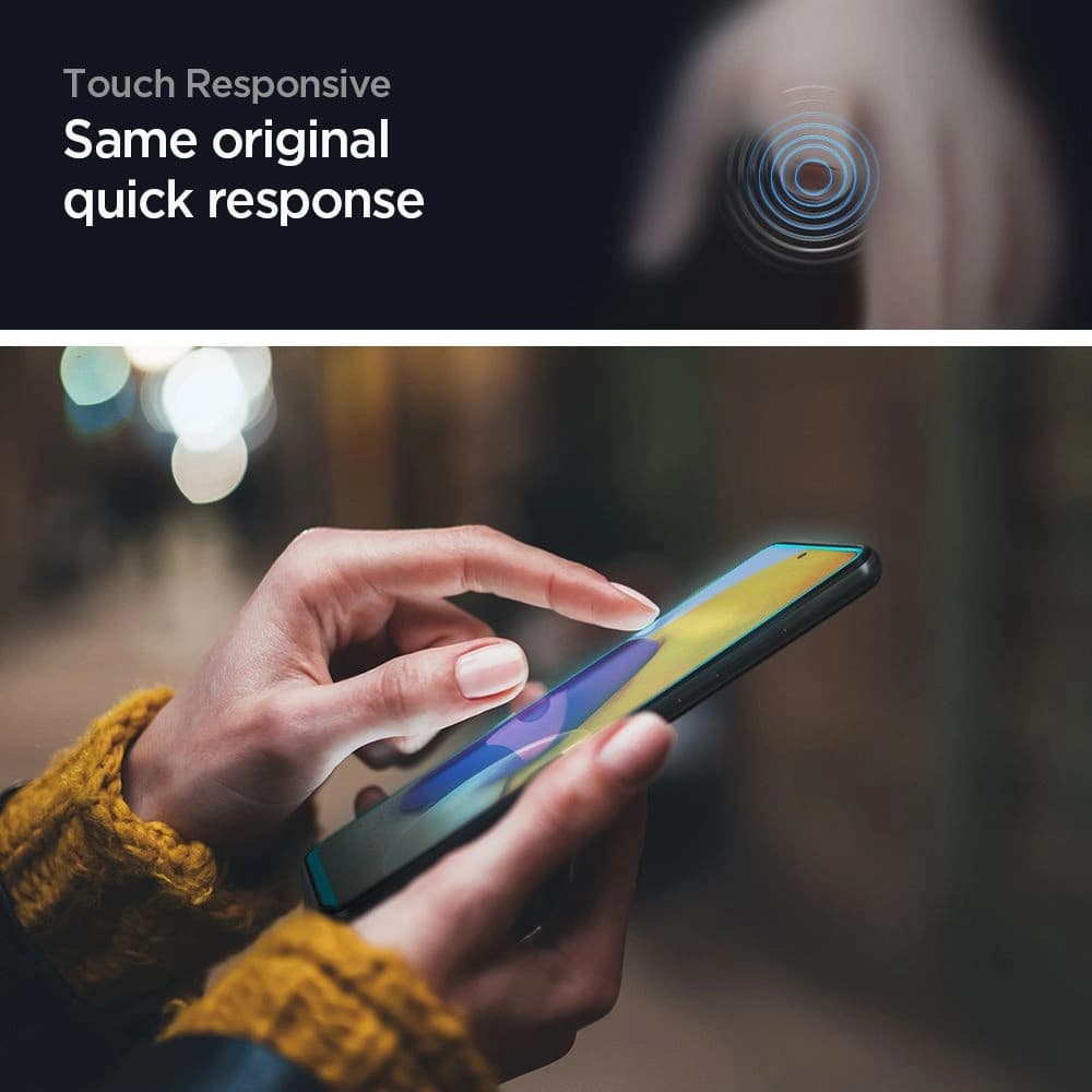 Edzett üveg Spigen GLAS.tR AlignMaster Samsung Galaxy A72 Fekete - 5