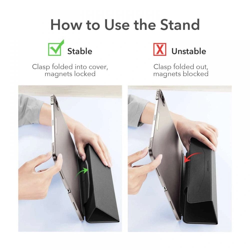 ESR Ascend Trifold & Tempered Glass Apple iPad Pro 12.9 2021 Rose Gold - 7