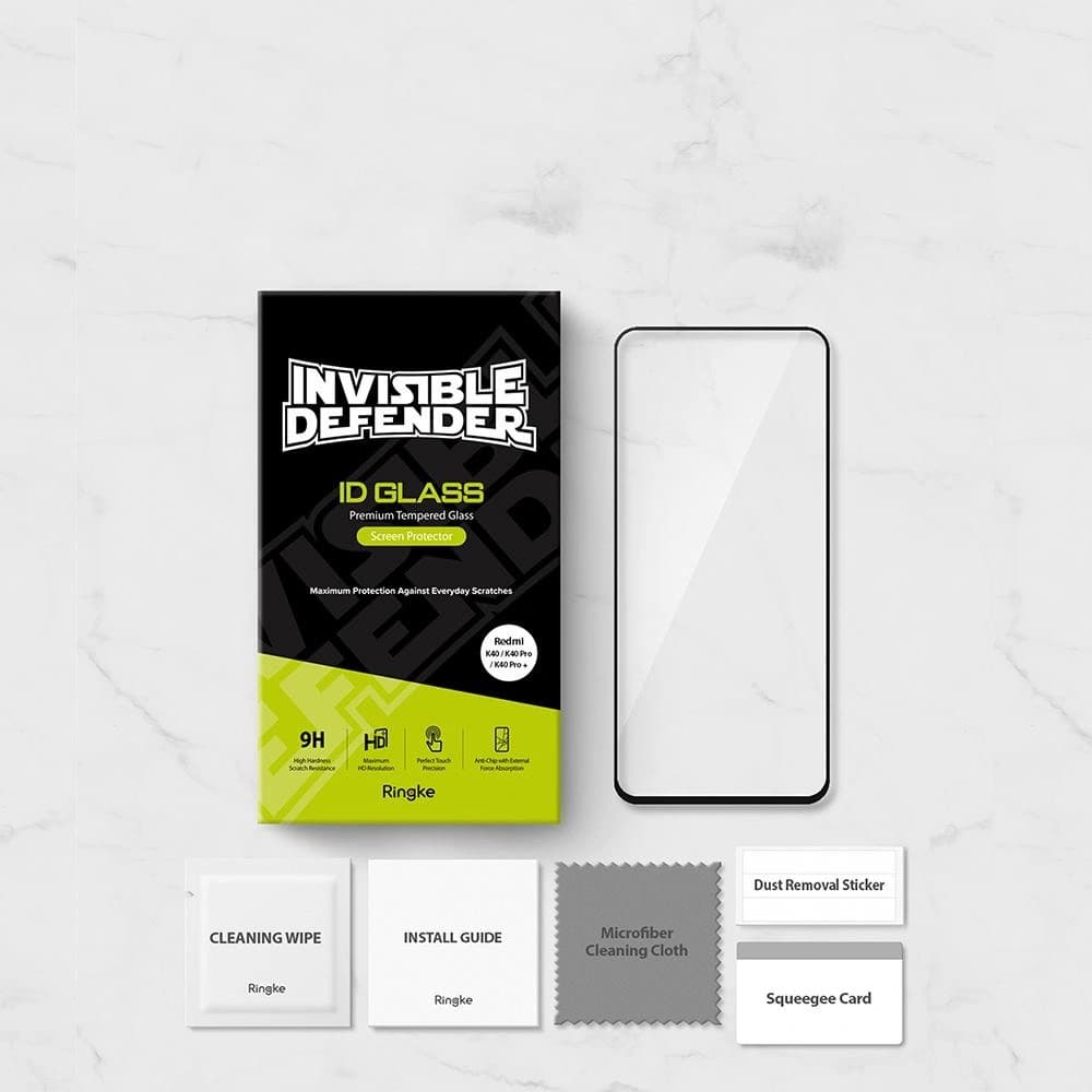 Edzett üveg Ringke ID Glass Xiaomi Mi 11i/Mi 11X/Pocophone F3/Redmi K40/K40 Pro/K40 Pro Plus Teljes Fedél - 11