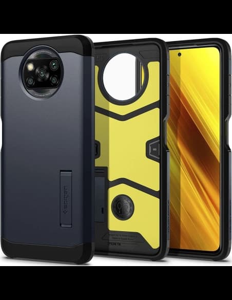 Spigen Gehäuse Tough Armor Pocophone X3 Pro/X3 NFC Metall Schiefer