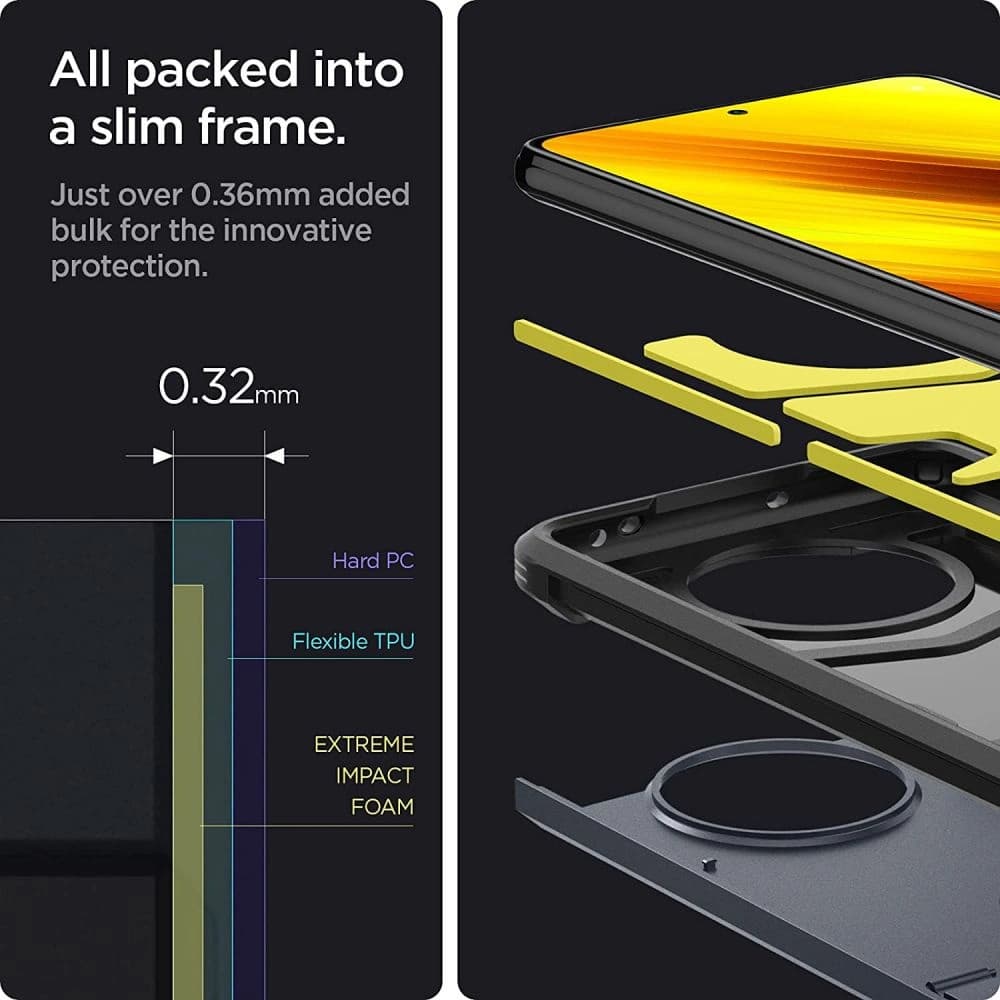 Spigen Gehäuse Tough Armor Pocophone X3 Pro/X3 NFC Metall Schiefer - 5