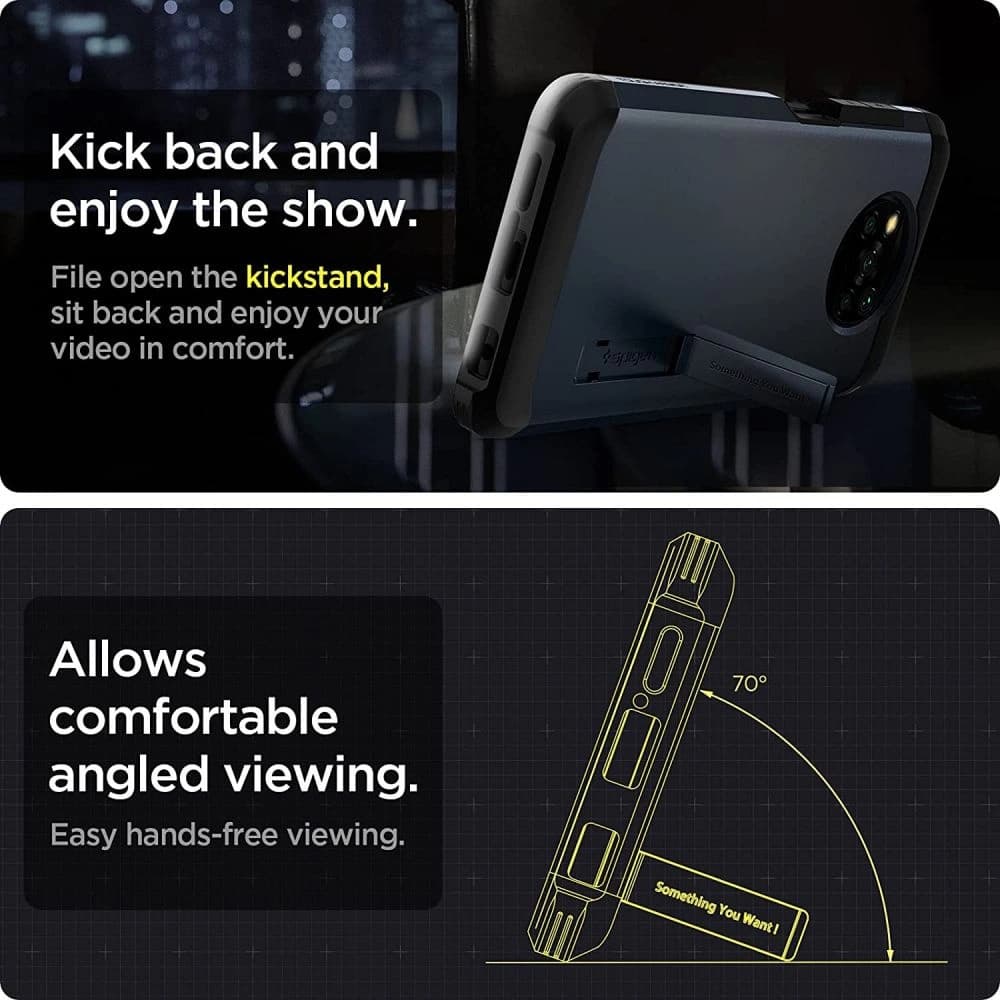 Spigen Gehäuse Tough Armor Pocophone X3 Pro/X3 NFC Metall Schiefer - 6