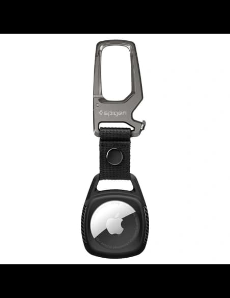 Silikonowe etui Spigen Rugged Armor Apple AirTag Matte Black