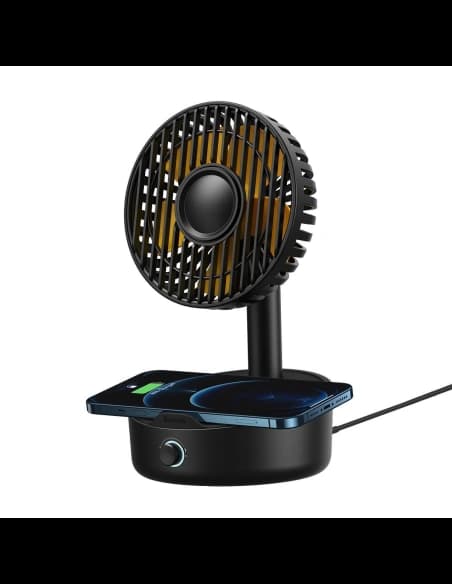 Baseus Hermit desktop wireless charger 10W with oscillating fan (black)