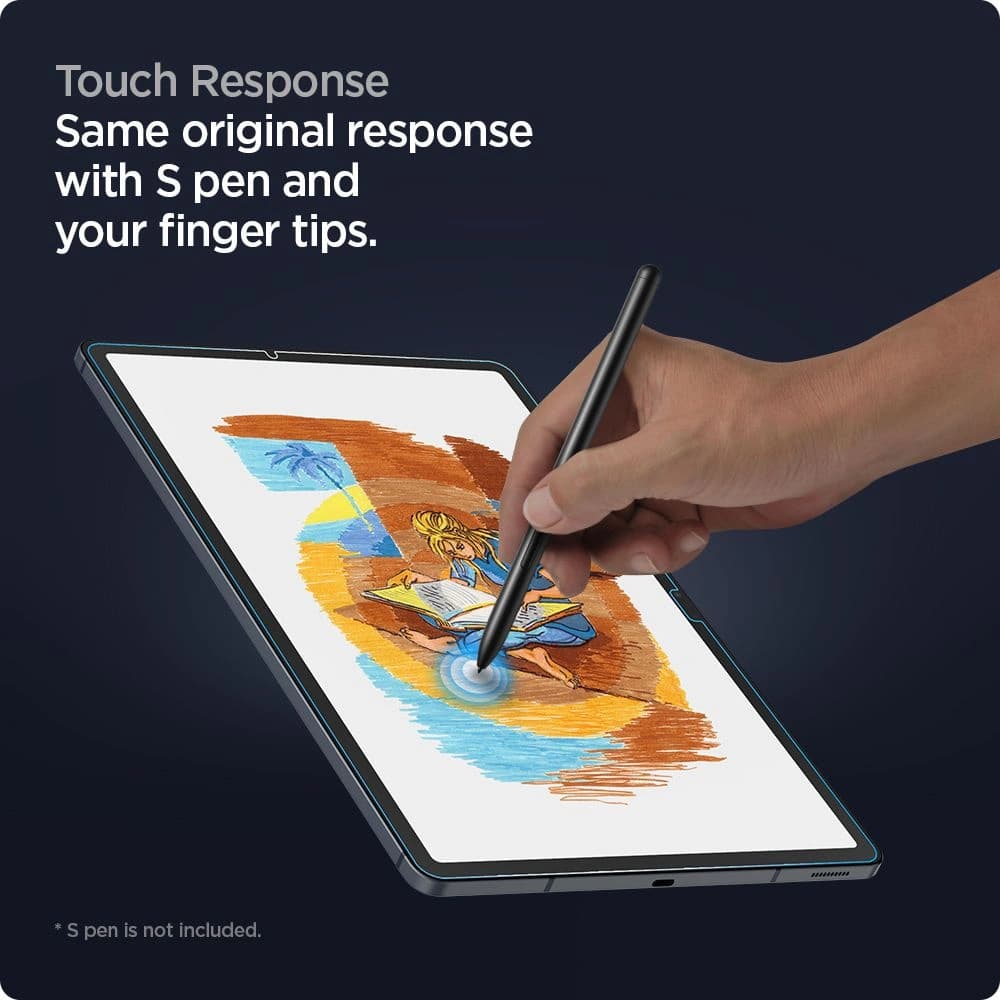 Tvrzené sklo Spigen GLAS.tR ez Fit Samsung Galaxy Tab S7 FE 5G 12.4 - 4