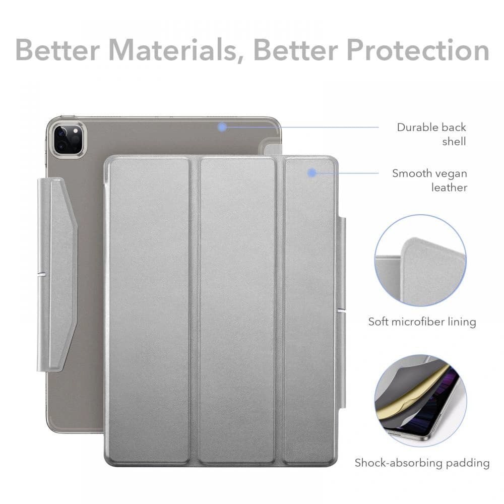 ESR Ascend Trifold & Tempered Glass Apple iPad Pro 11 2021 Grey - 2