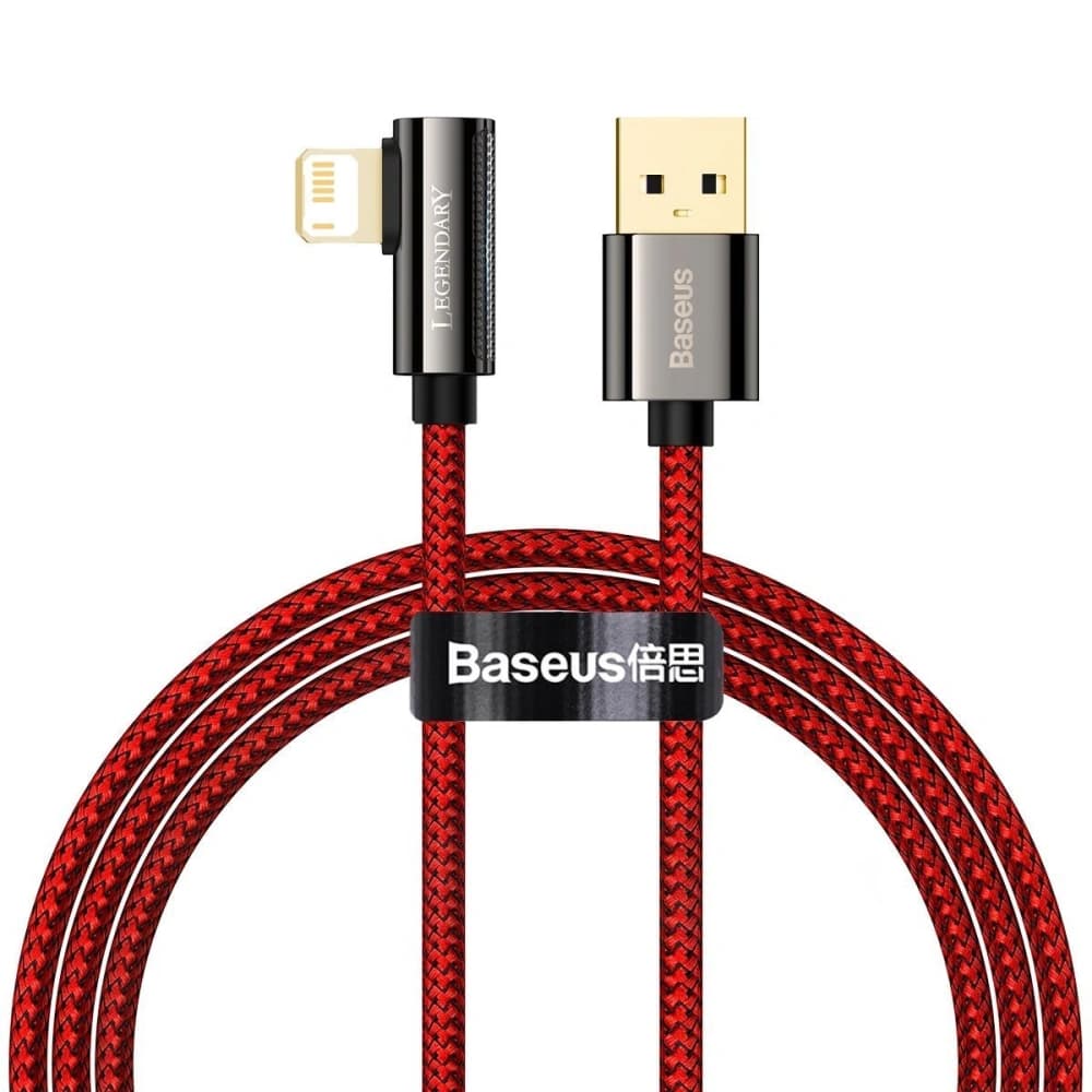 Kabel USB do Lightning kątový Baseus Legend Series, 2.4A, 1m (červený)
