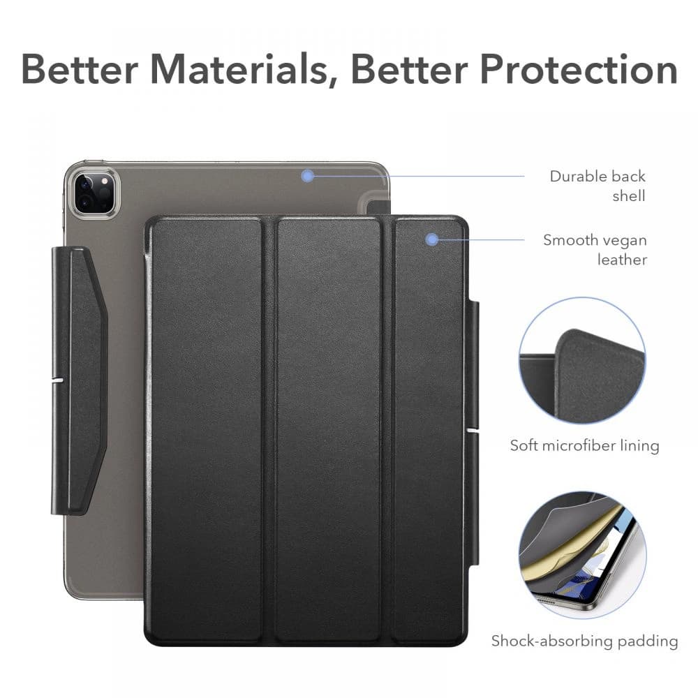 ESR Apple Tasche Ascend Trifold iPad Pro 11 2021 (3. Generation) Schwarz + Glas - 2