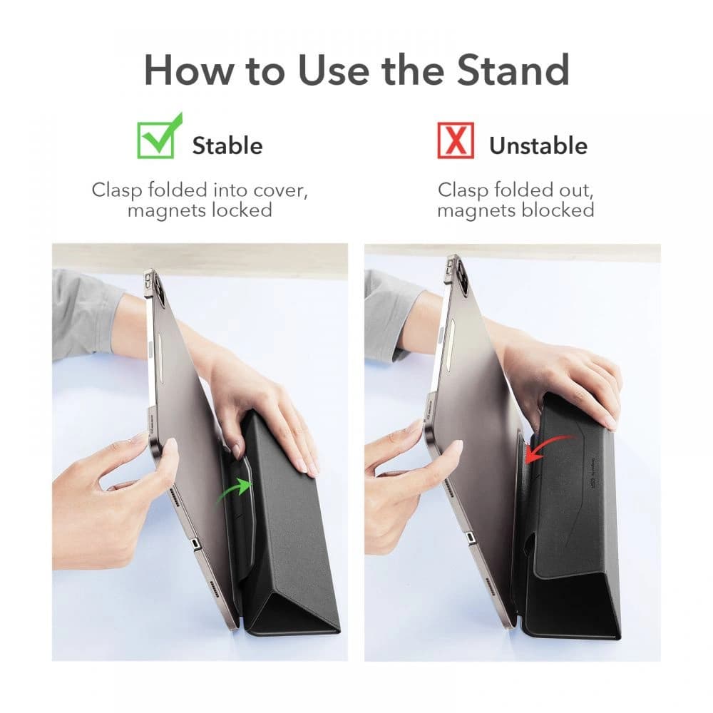 ESR Apple Tasche Ascend Trifold iPad Pro 11 2021 (3. Generation) Schwarz + Glas - 7