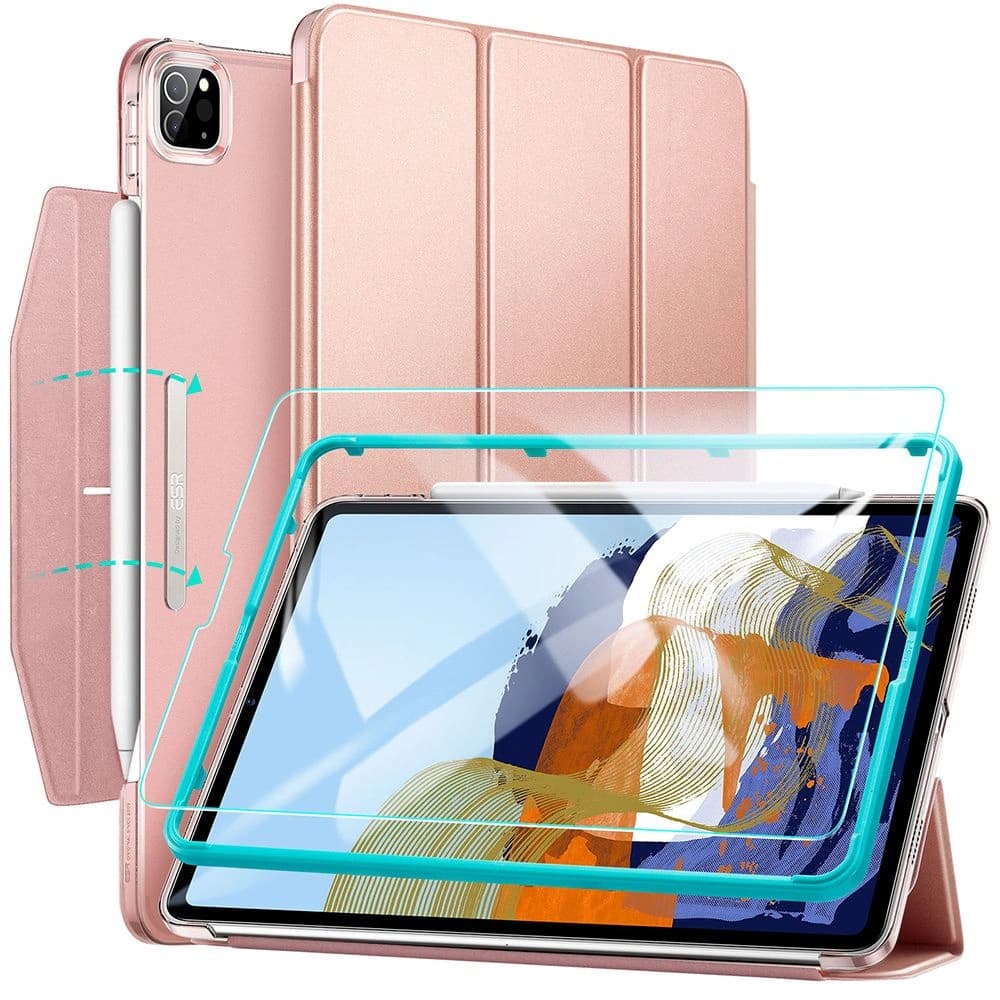 ESR Ascend Trifold & Tempered Glass Apple iPad Pro 11 2021 (3. generacji) Rose Gold