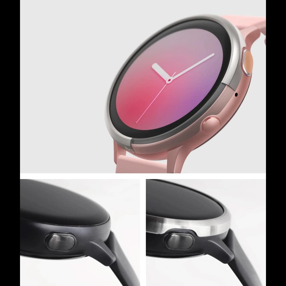 A Ringke Bezel Styling Samsung Galaxy Watch Active 2 40mm rozsdamentes acél ezüst GWA2-40-09 - 2