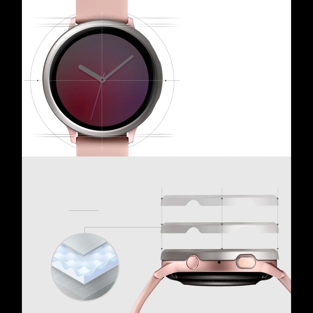 A Ringke Bezel Styling Samsung Galaxy Watch Active 2 40mm rozsdamentes acél ezüst GWA2-40-09 - 3