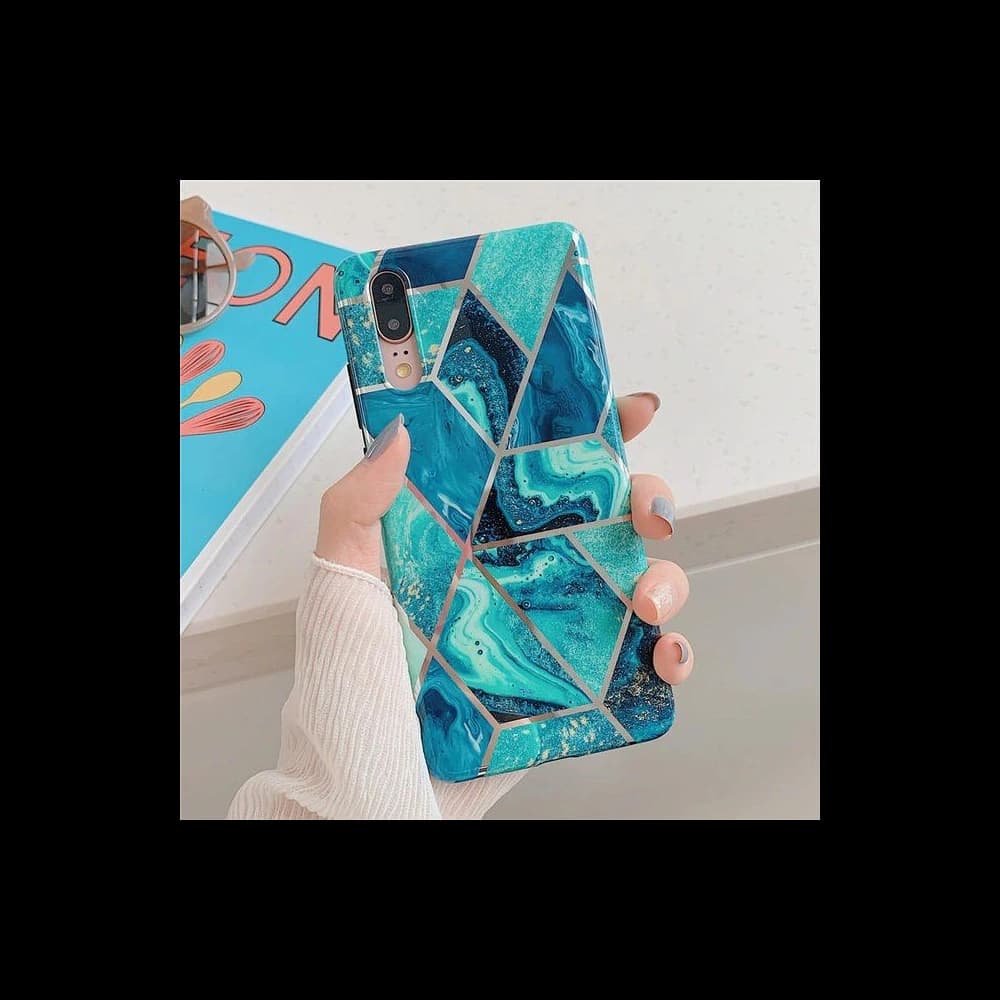 Case Tech-Protect Marmor Samsung Galaxy A51 Blau - 2