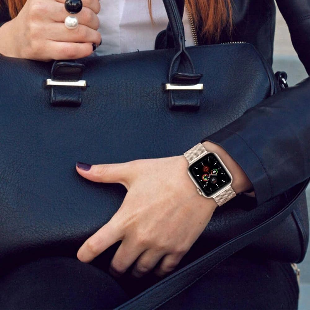 Bransoleta Tech-Protect Milaneseband Apple Watch 4/5/6/7/SE 40/41mm Růžové zlato - 4