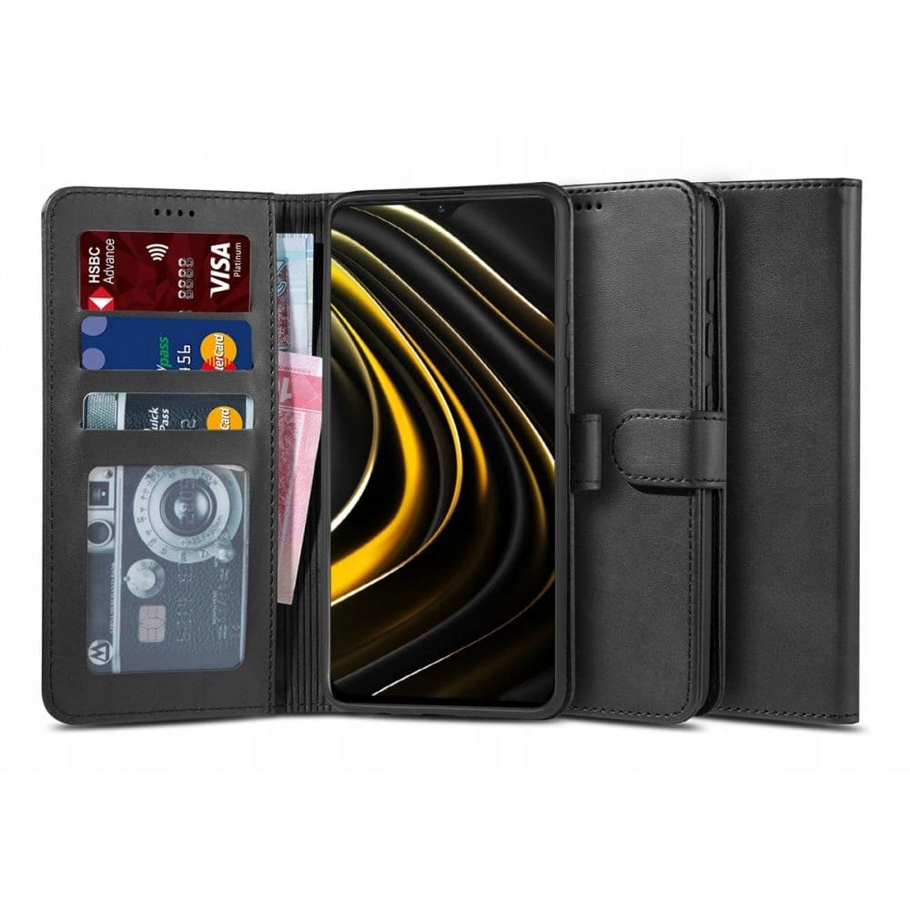 Etui Tech-Protect Wallet 2 POCO M3 Fekete