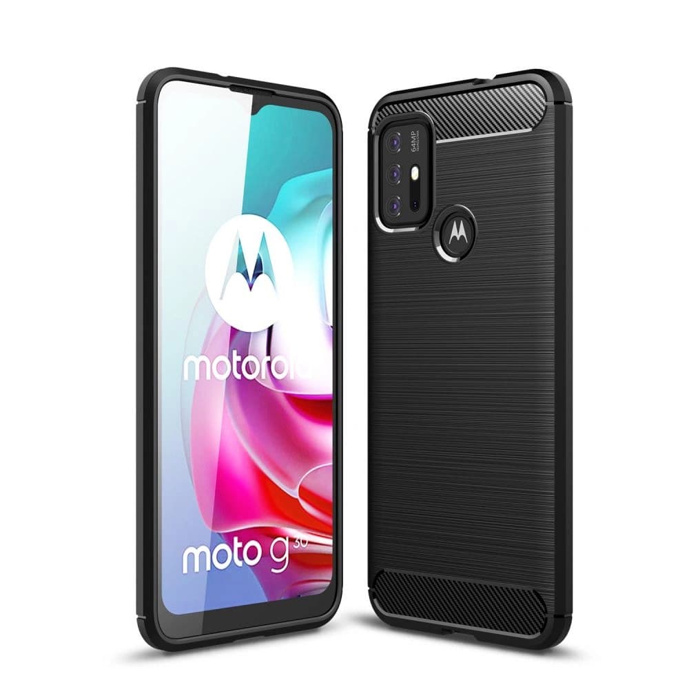 Etui Tech-Protect TPUCarbon Motorola Moto G30/G10 Negru