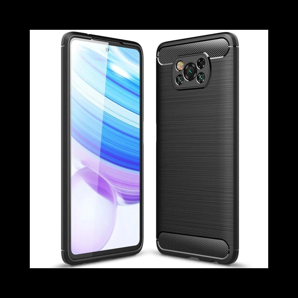 Case Tech-Protect TPUCarbon POCO X3 Pro/X3 NFC Schwarz