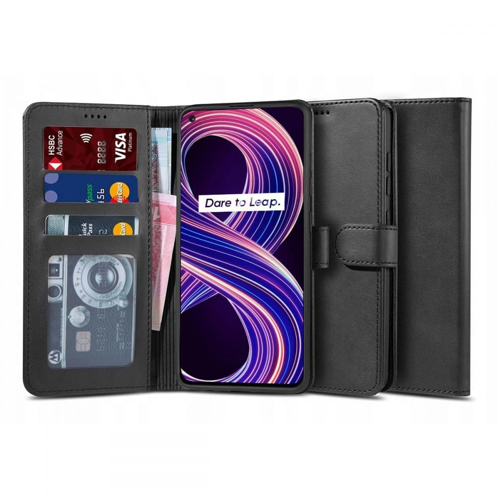 Etui Tech-Protect Wallet 2 Realme 8 5G/Narzo 30 5G Černá