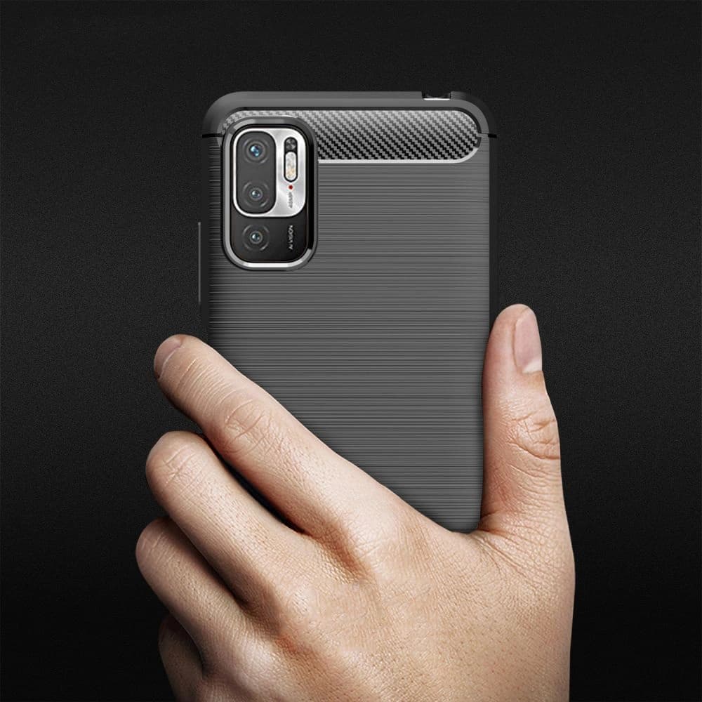 Etui Tech-Protect TPUCarbon POCO M3 Pro 5G/Redmi Note 10 5G Fekete - 7