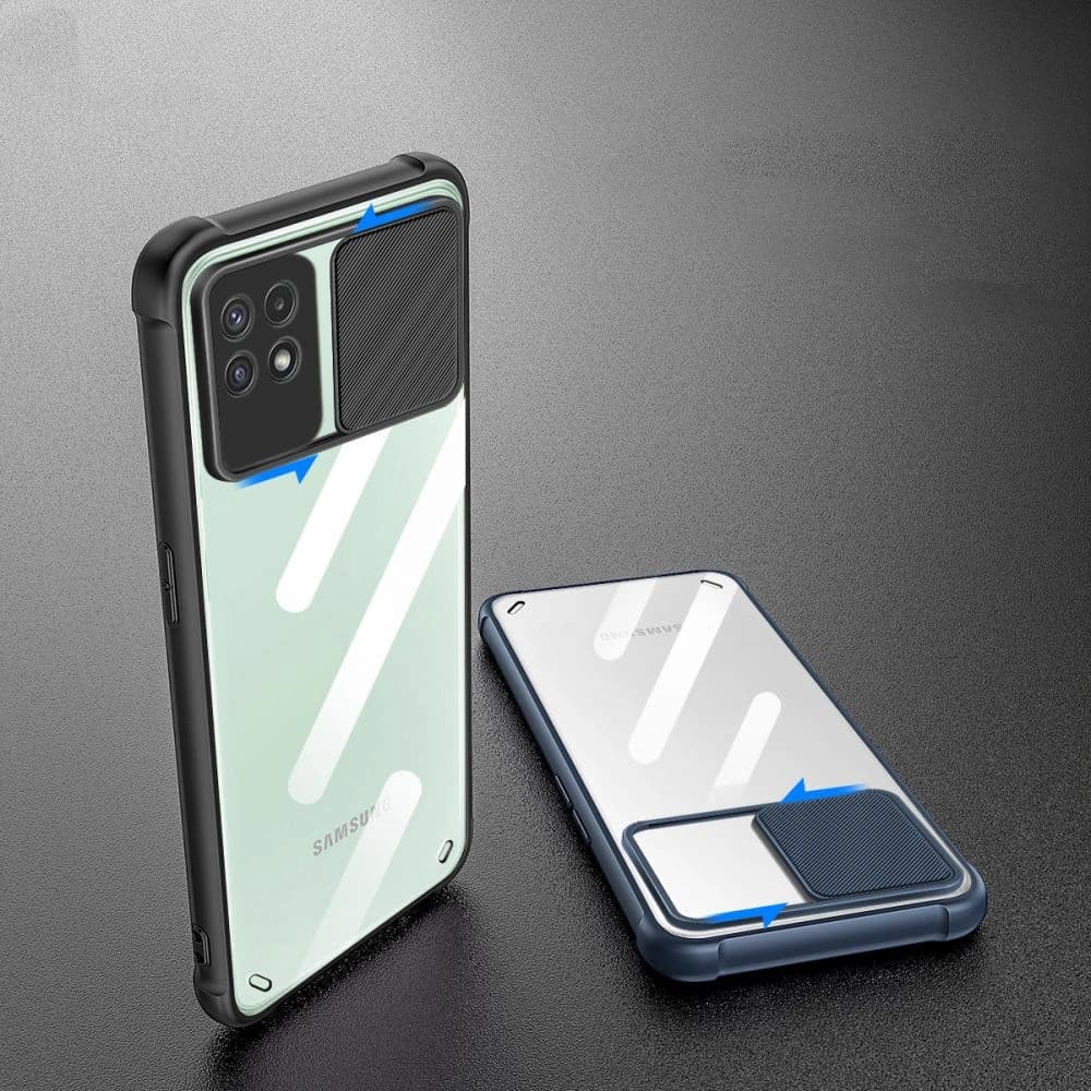 Case Tech-Protect Camshield Samsung Galaxy A22 5G Schwarz - 4