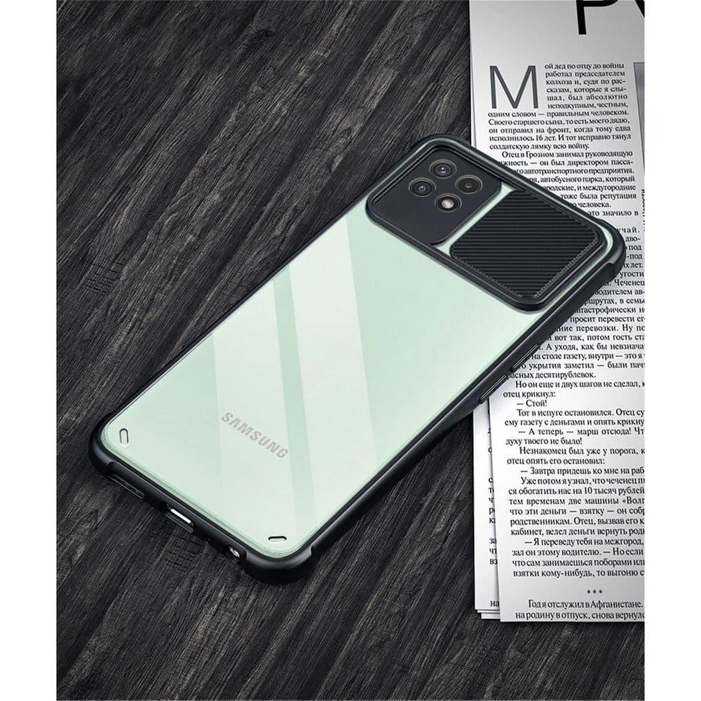 Case Tech-Protect Camshield Samsung Galaxy A22 5G Schwarz - 9