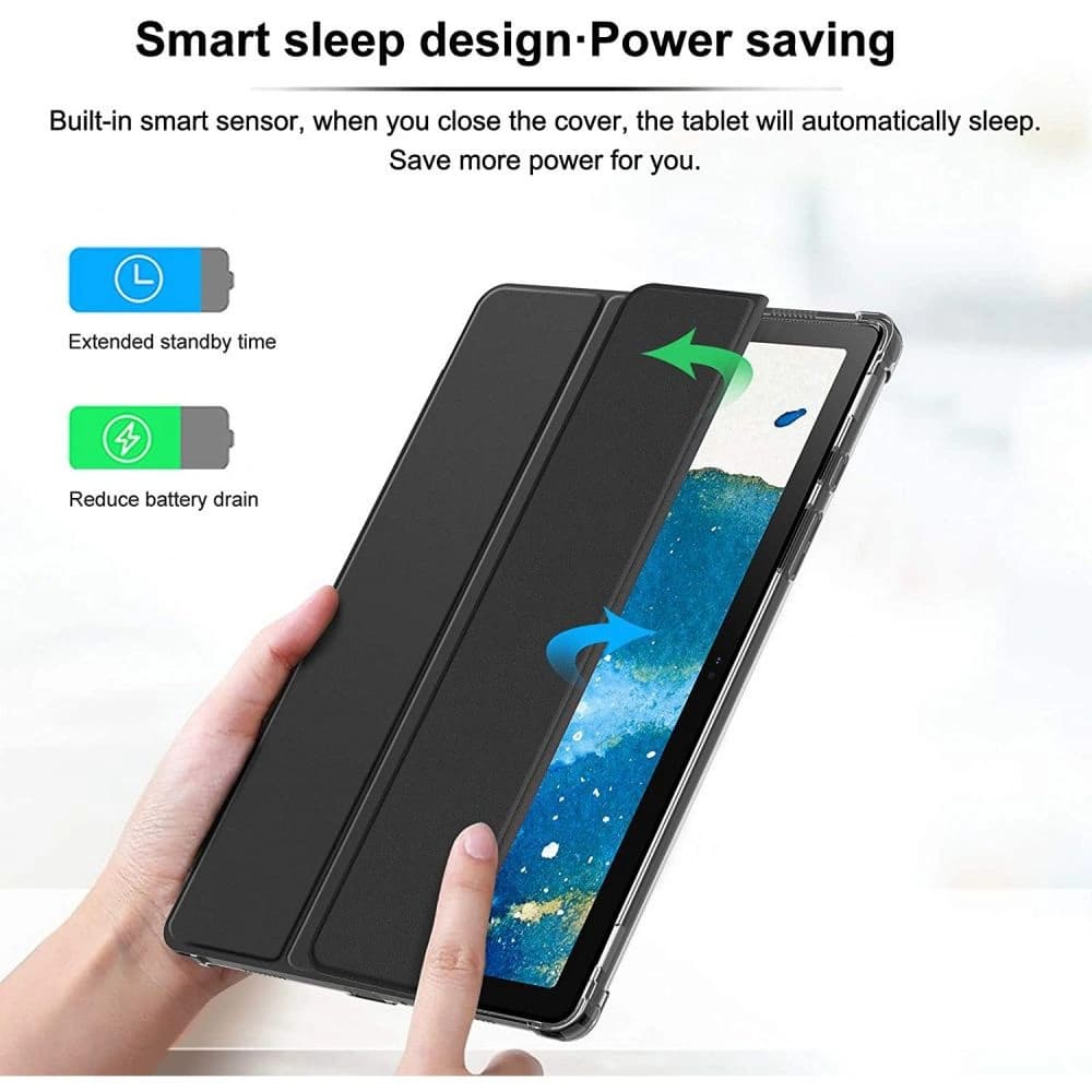 Etui Infiland Smart Stand Samsung Galaxy Tab A7 10.4 Fekete - 3