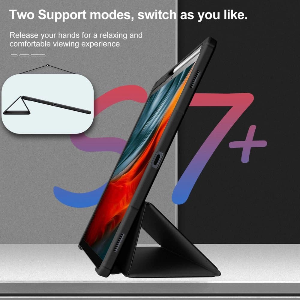 Etui Infiland Crystal Case Samsung Galaxy Tab S7 FE 5G 12.4 Černá - 3