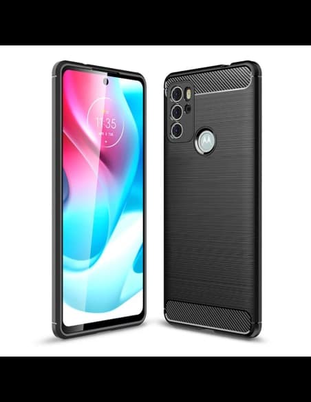 Case Tech-Protect TPUCarbon Motorola Moto G60s Schwarz