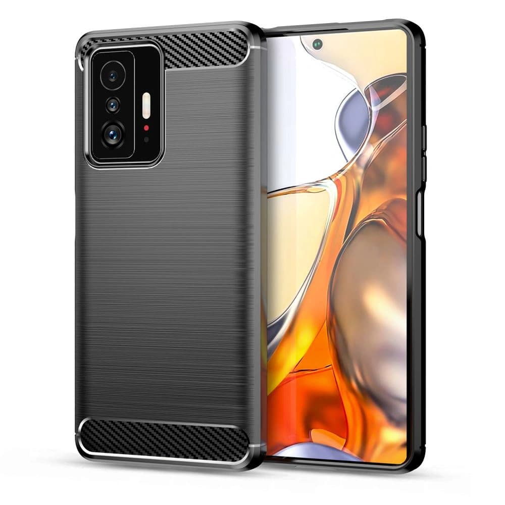 Case Tech-Protect TPUCarbon Xiaomi 11T/Pro Schwarz