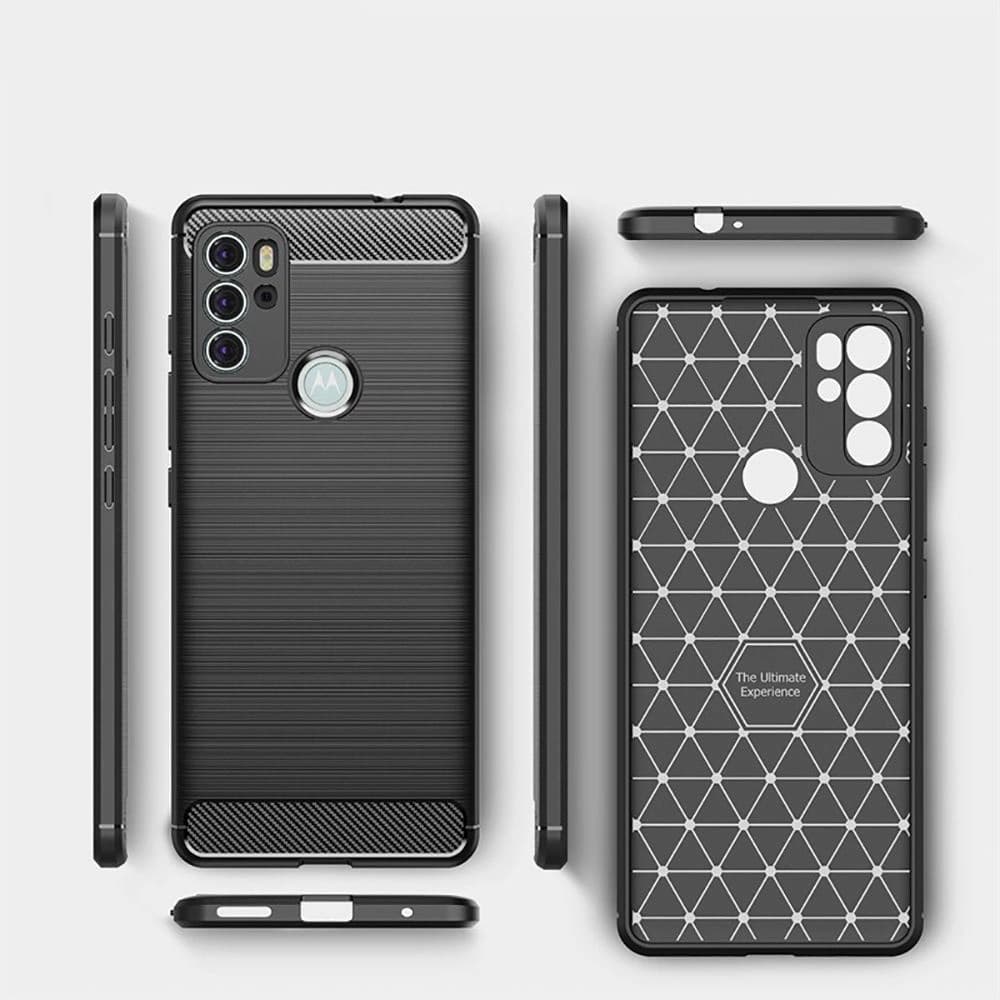 Case Tech-Protect TPUCarbon Motorola Moto G60s Schwarz - 4