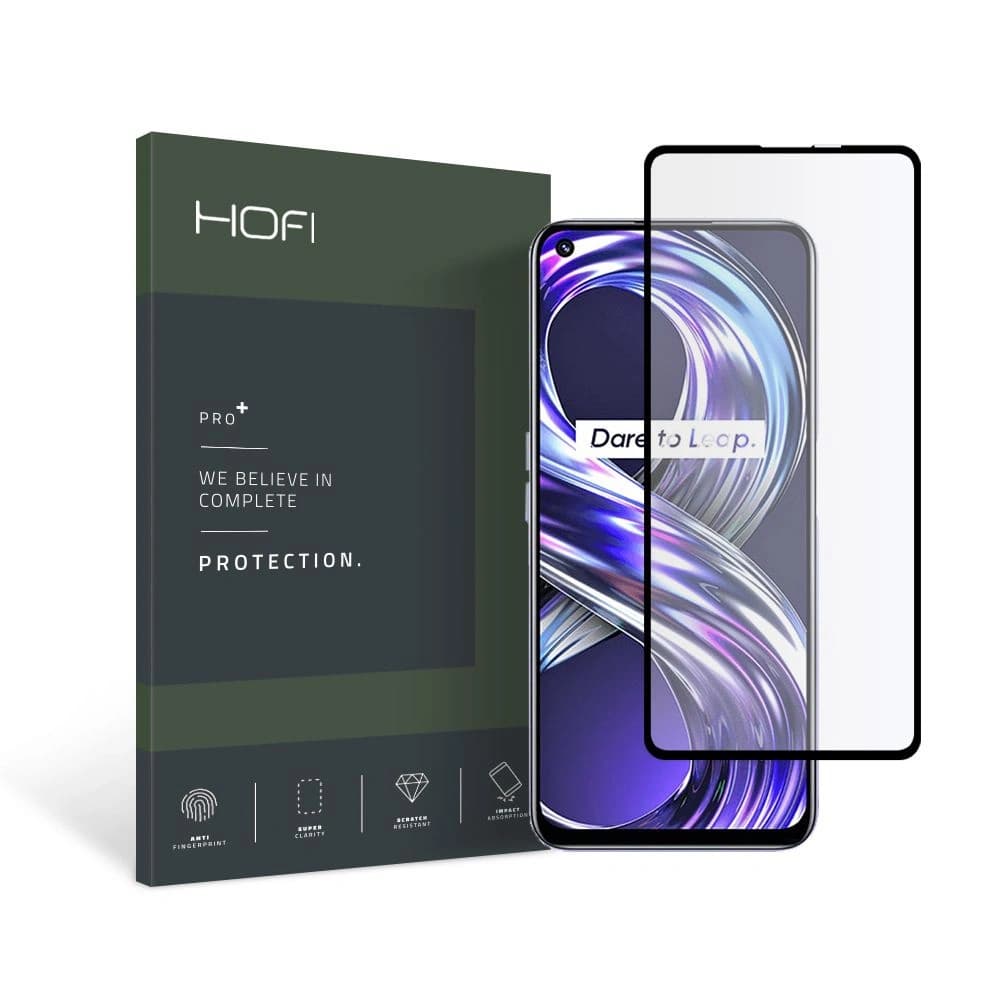Gehärtetes Glas Hofi Glass Pro+ Realme 8i Schwarz
