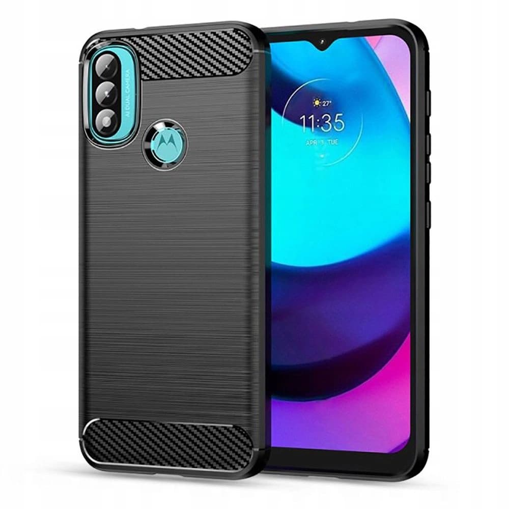 Etui Tech-Protect TPUCarbon Motorola Moto E40/E20 Negru