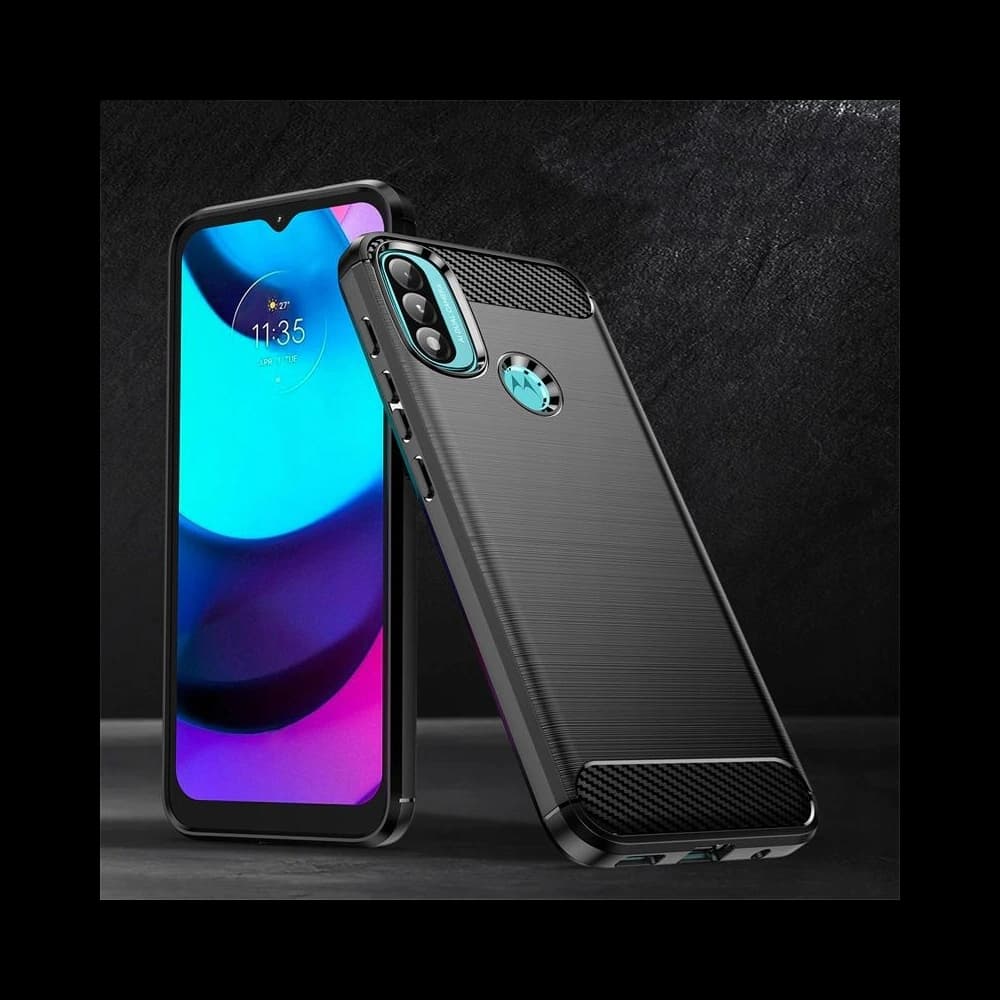 Etui Tech-Protect TPUCarbon Motorola Moto E40/E20 Negru - 4