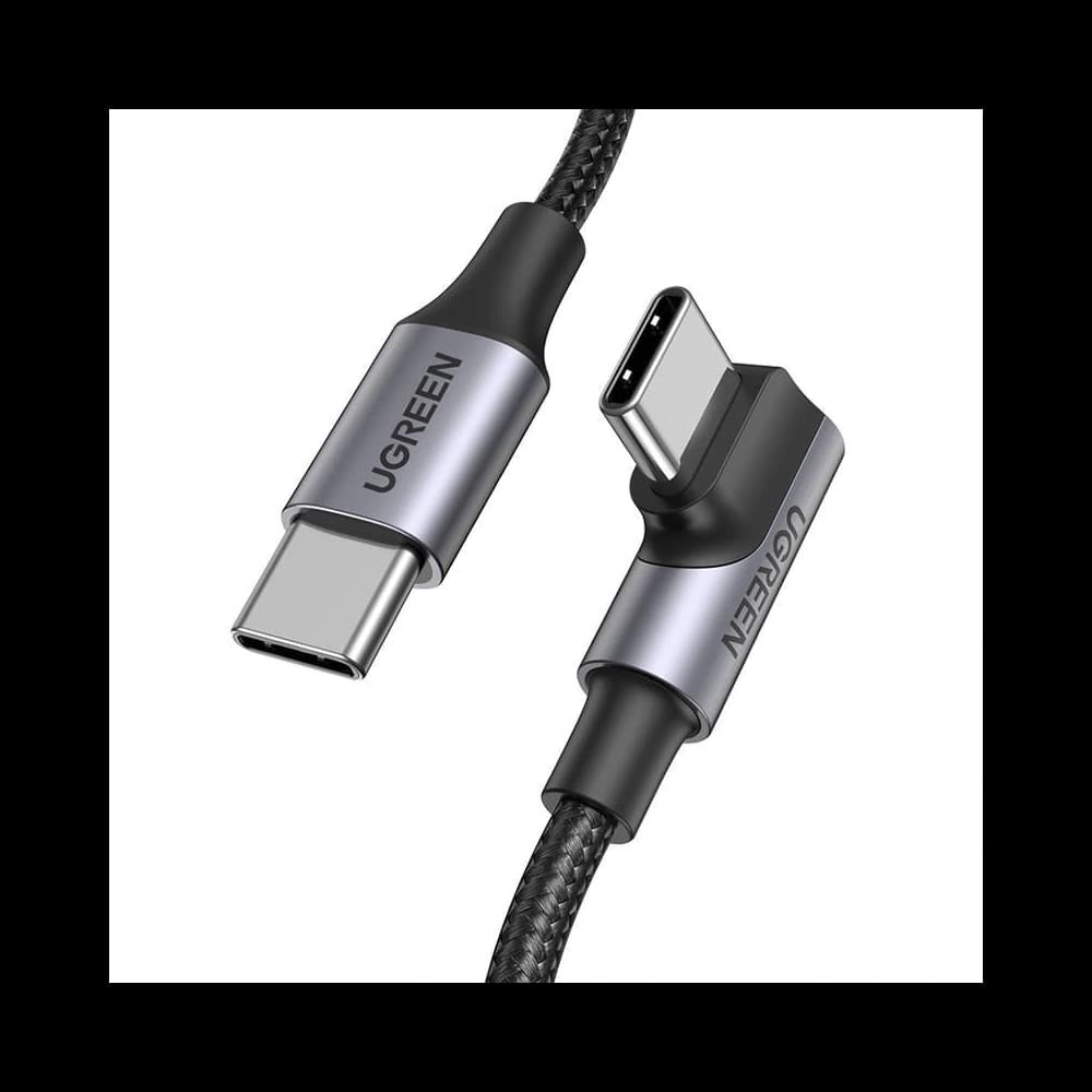 USB-C auf USB-C Kabel, gewinkelt UGREEN US334 5A, PD 100W, 1m (schwarz)