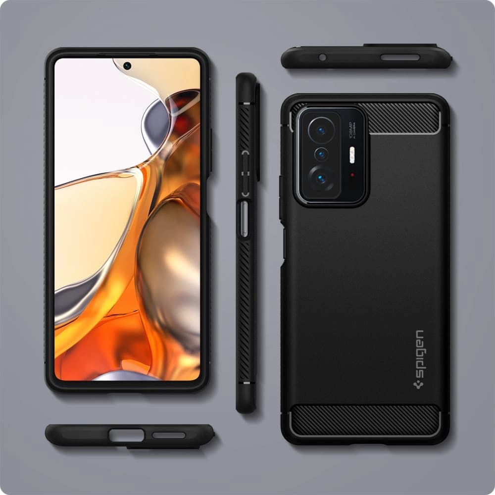 Etui Spigen Rugged Armor Xiaomi 11T/Pro Matt Fekete - 2