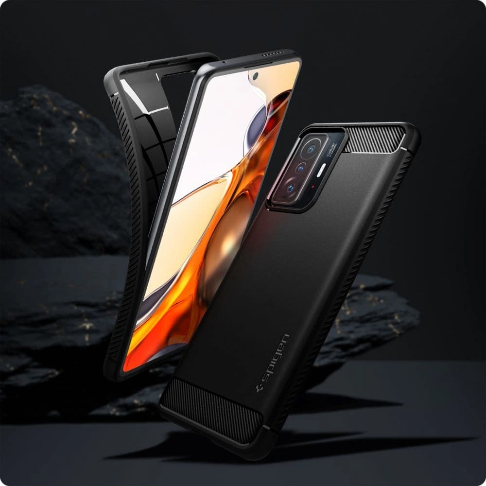 Etui Spigen Rugged Armor Xiaomi 11T/Pro Matt Fekete - 4