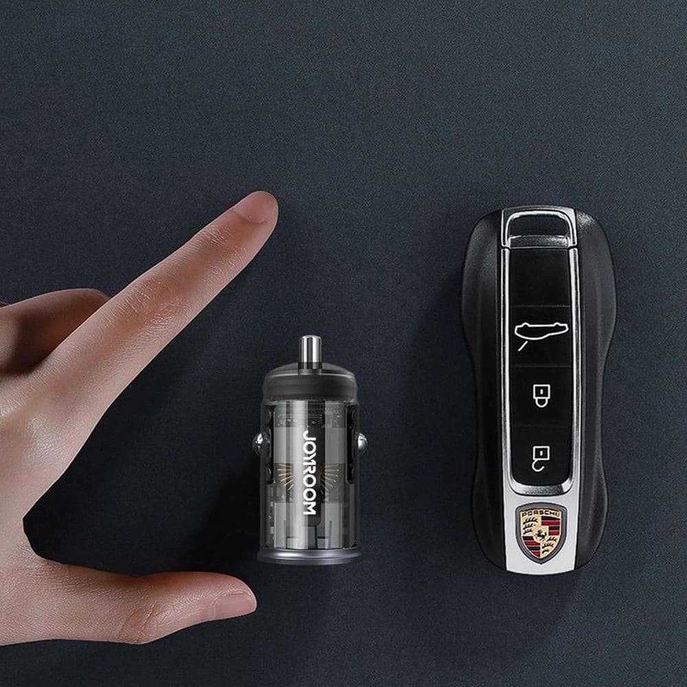 Autós töltő Joyroom C-A43 2-portos autós töltő PD 20W QC 3.0 szürke - 5