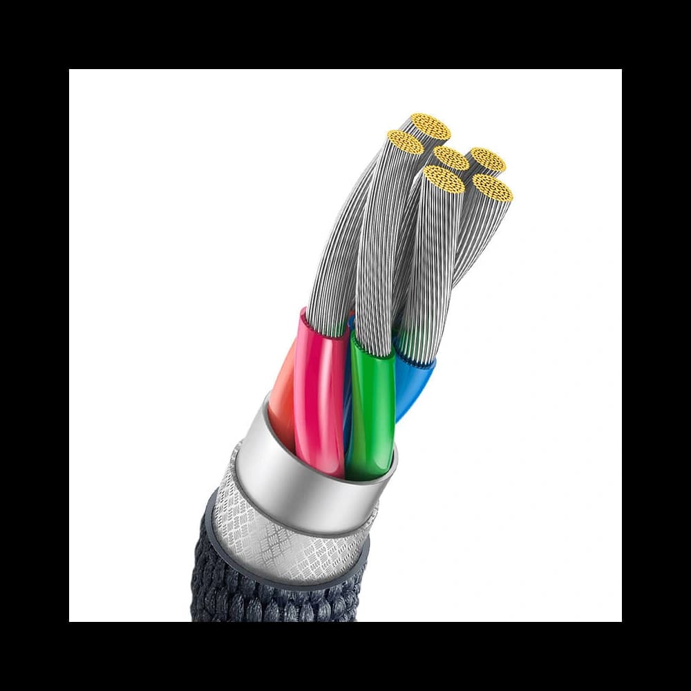 USB-A / USB-C Kabel Baseus Crystal, 100W, 2m (schwarz) - 4