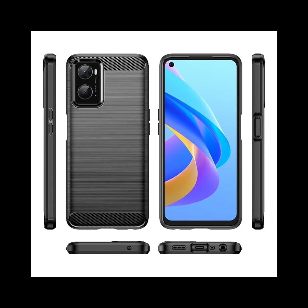 Case Tech-Protect TPUCarbon Realme 9i Schwarz - 4