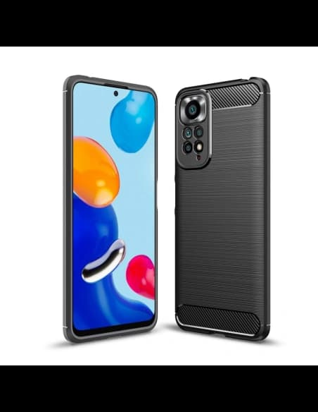 Case Tech-Protect TPUCarbon Redmi Note 11/11S Schwarz