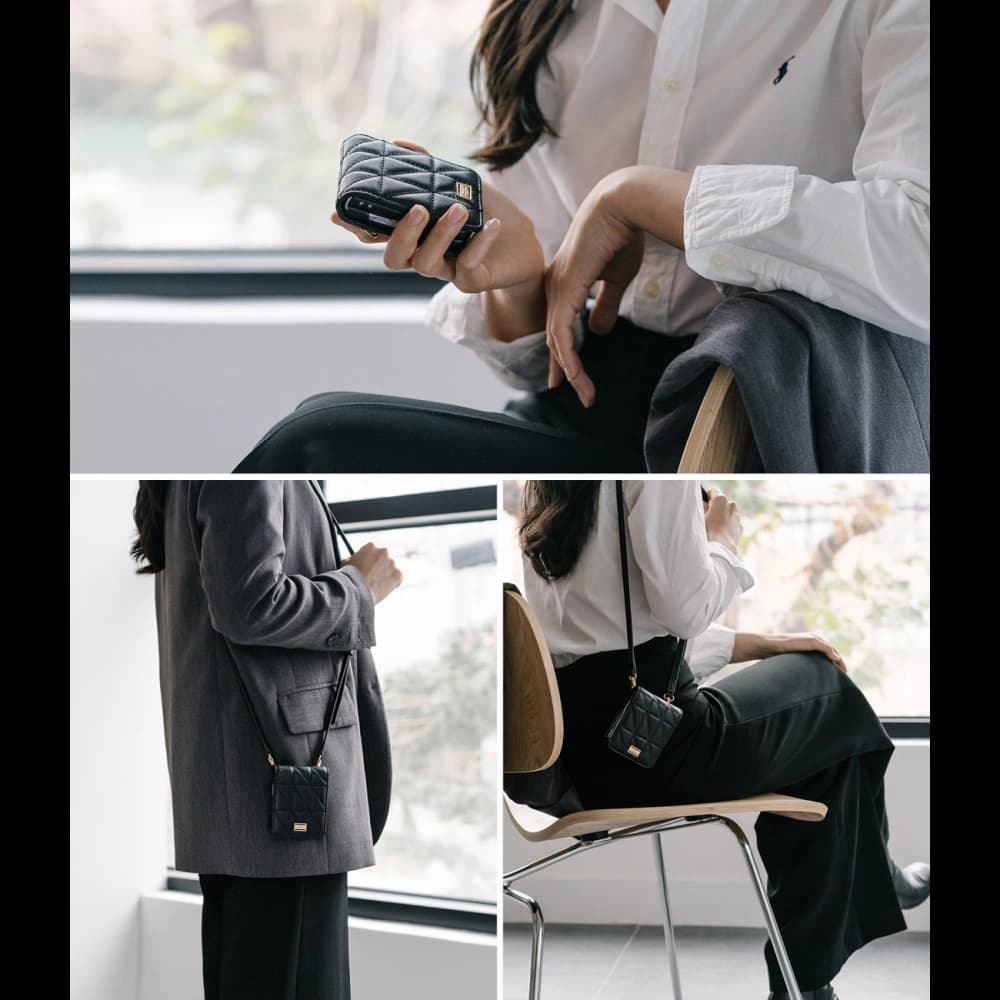 Etui Ringke Folio Signature Quilted Samsung Galaxy Z Flip 3 Černé - 2